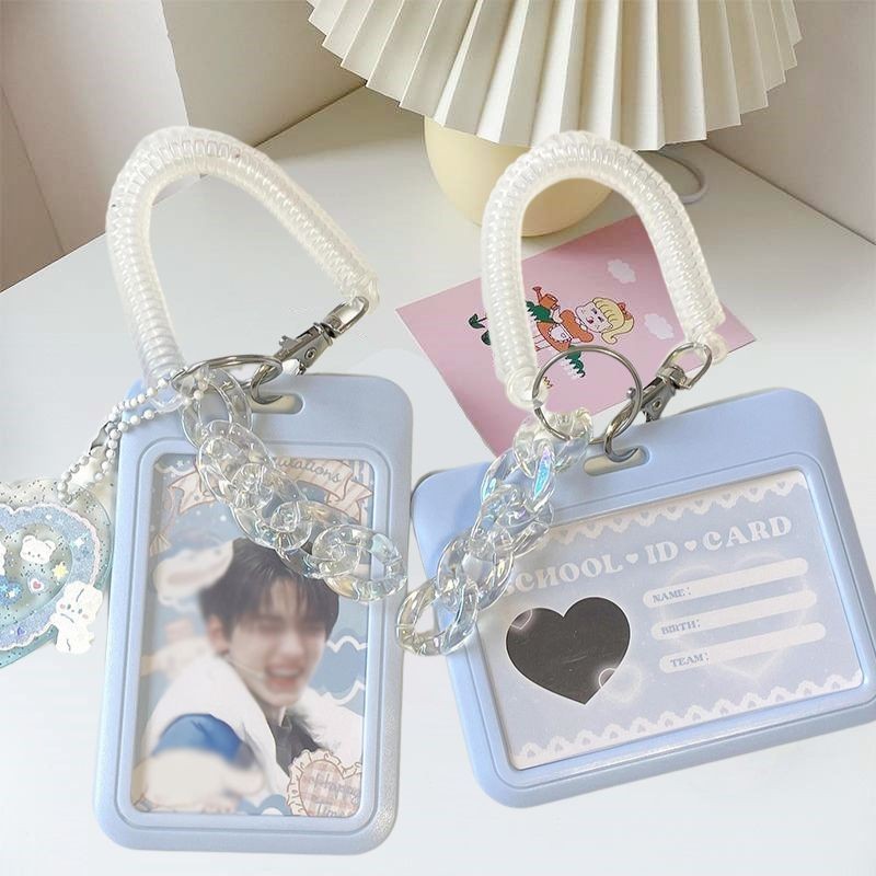 

INS Korea Ins Photocard Holder 3 inch Sleeve Credit ID Bank Card Photo Display Holder Bus Card Protective Case Bag Pendant