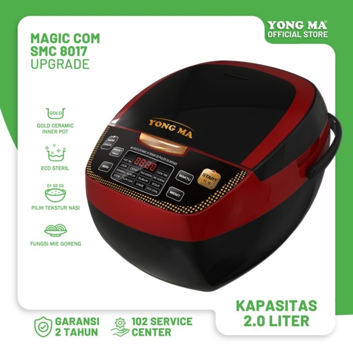 Magic Com / Rice Cooker YONG MA YMC8017 / YMC 8017  2 Ltr  100 ORI - NEW8017BIRU