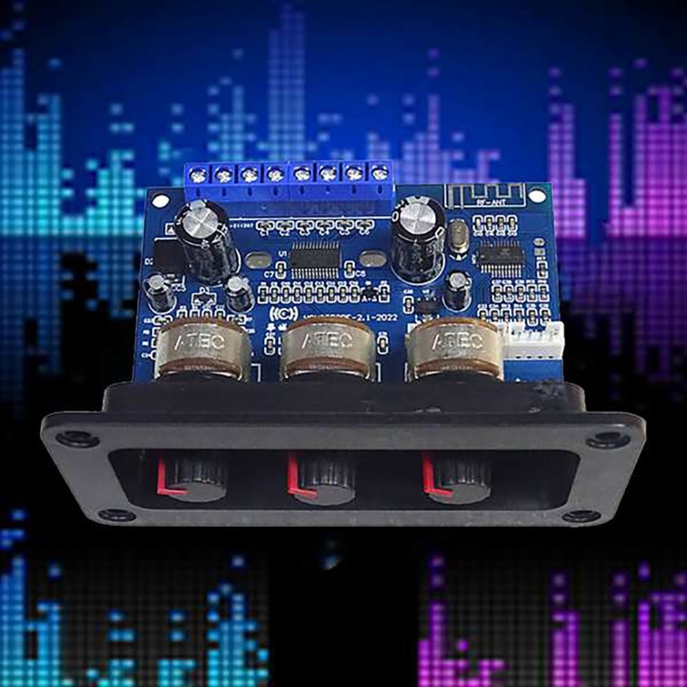 2.1 Channel Bluetooth 5.0 Audio Amplifier Board 2X25W+50W Subwoofer Class D Amplifier Board Kit with