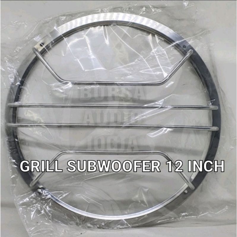 Grill Subwoofer 10 inch 12 Inch tutup Subwoofer stainless ring Subwoofer