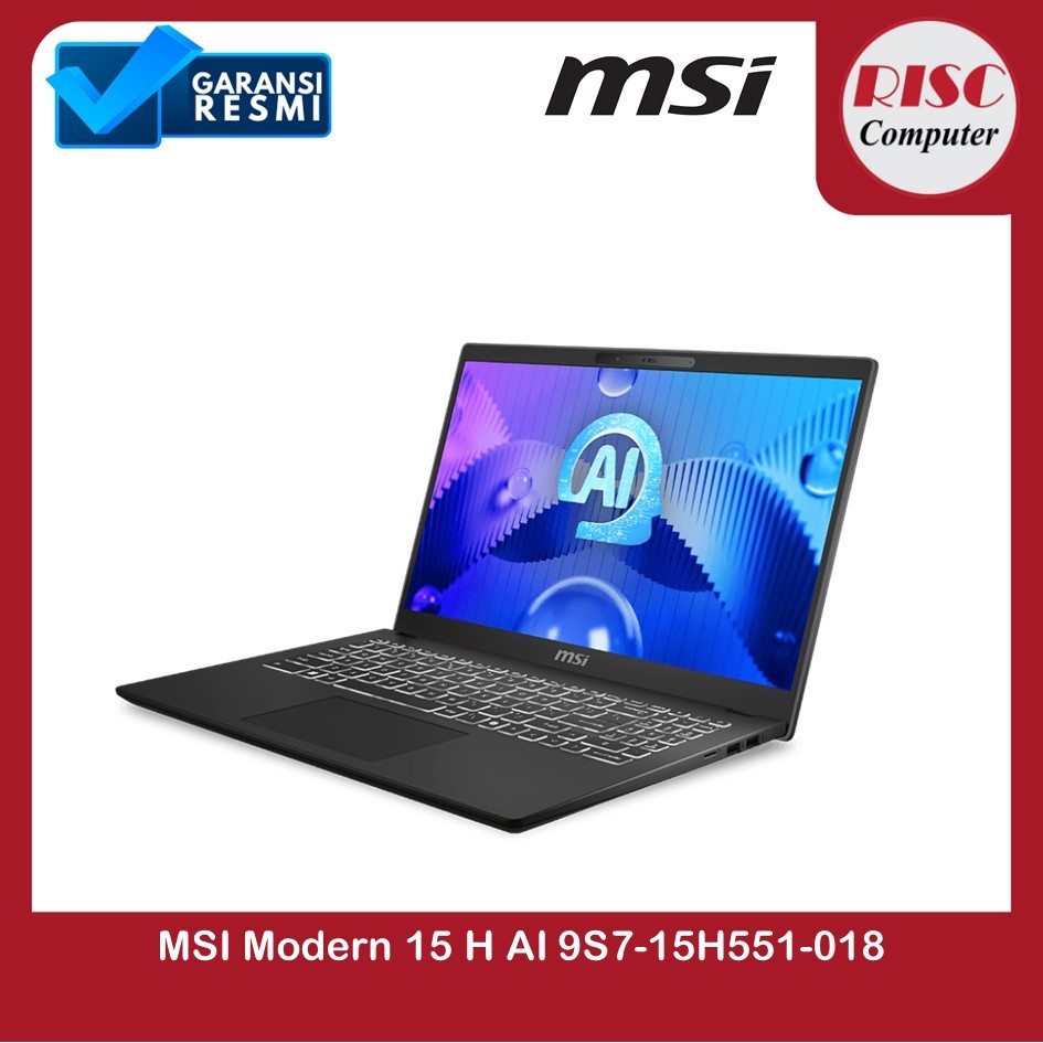 MSI Modern 15 H AI 9S7-15H551-018 Ultra 7-155H 16GB 512GB 15.6" W11