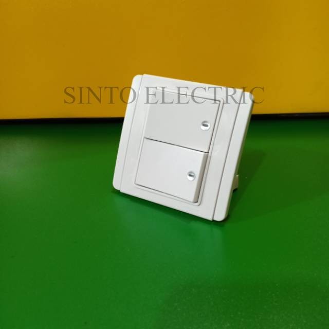 SCHNEIDER Neo Saklar 2 Gang 2 Way Horizontal Saklar Seri Hotel Horizontal