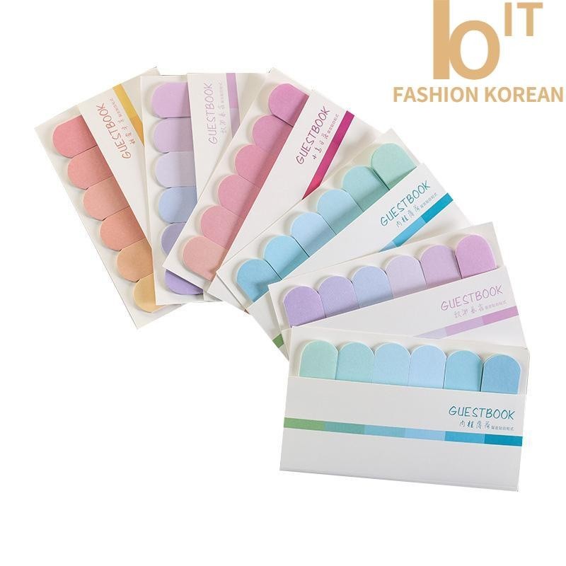 

[CODReady stock]Lucu Kreatif Enam Warna Notes Siswa Belajar Gradien Catatan Stiker Indeks-YES