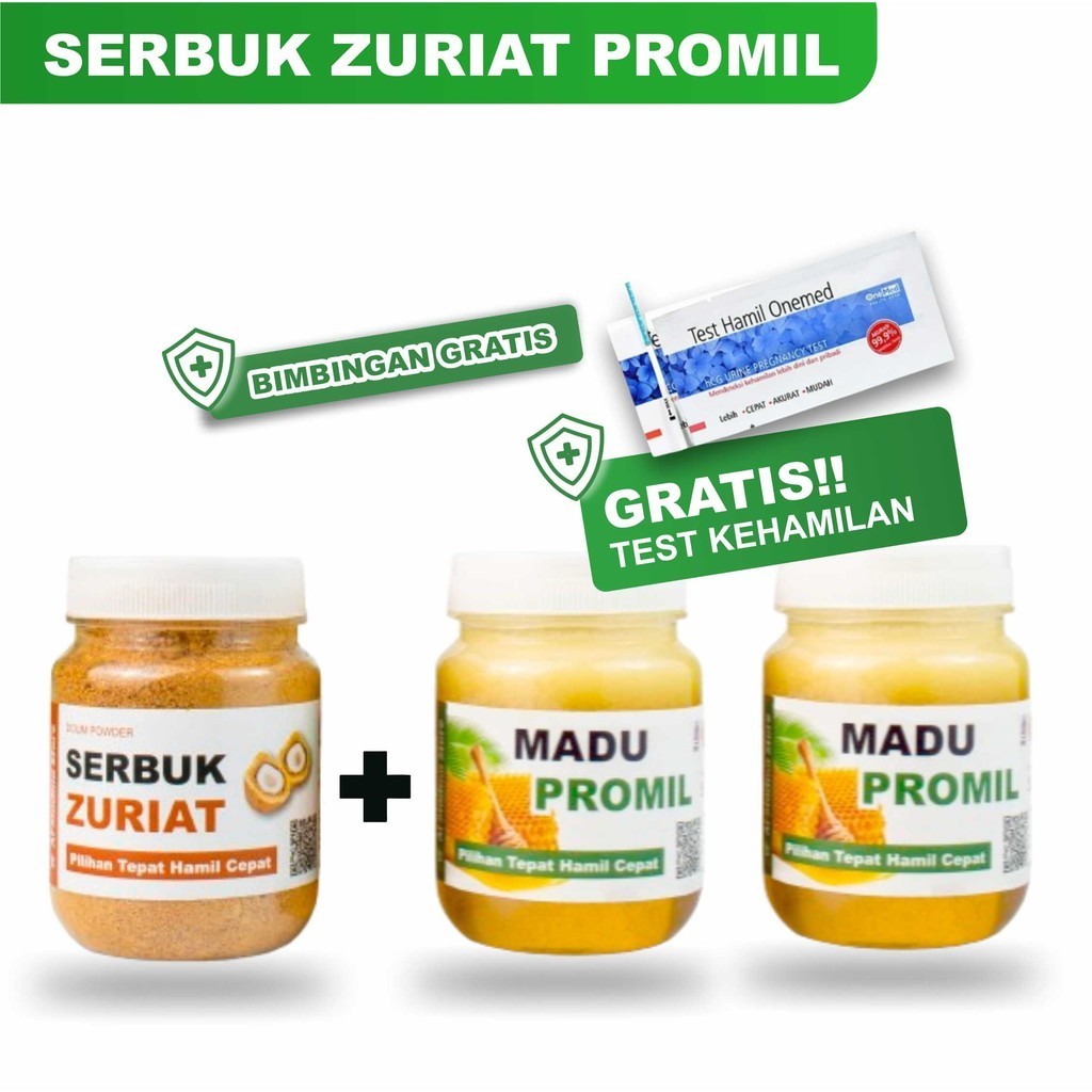 

1 pcs Serbuk zuriat 125 gr + 2 pcs Madu Promil 250 gr