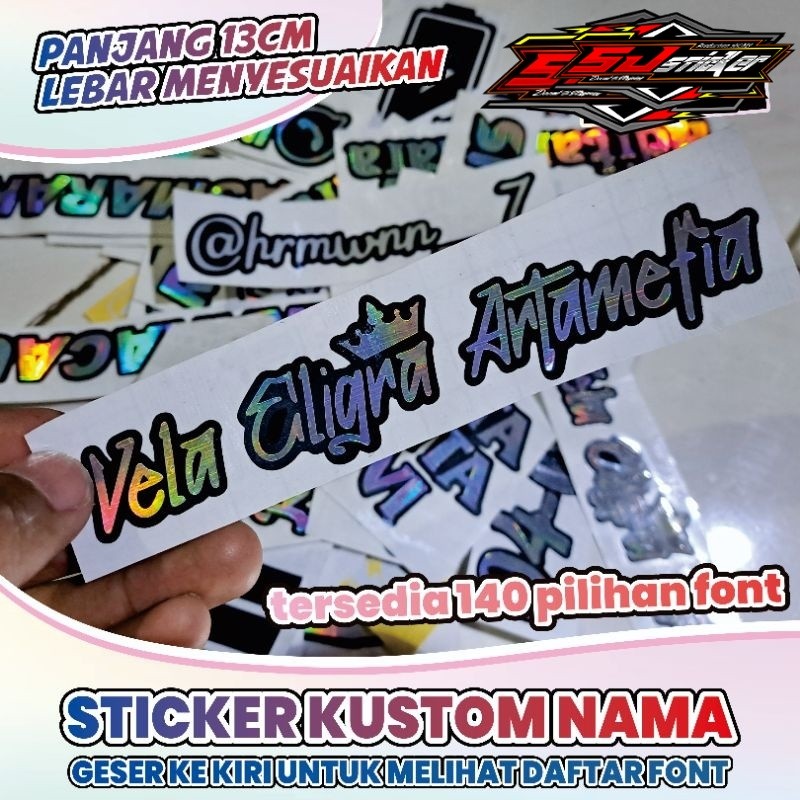 

STIKER HOLOGRAM CUSTOM NAMA BEBAS