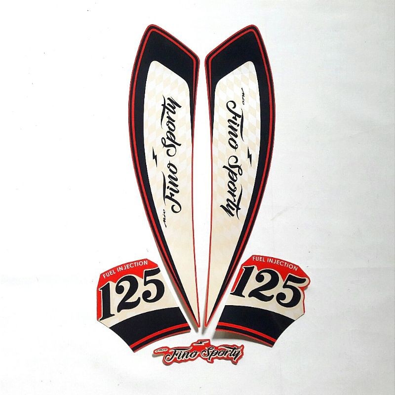 Stiker Striping Motor FINO 125 2021 MERAH Sticker Lis Body Standar MURAH COD