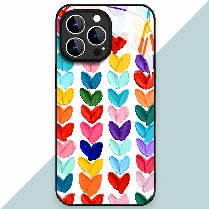 Case Iphone 13 13 Mini kaca Casing Iphone 14 15 Plus Case Iphone 15 14 Pro Max Casing Iphone 6 6S 6 