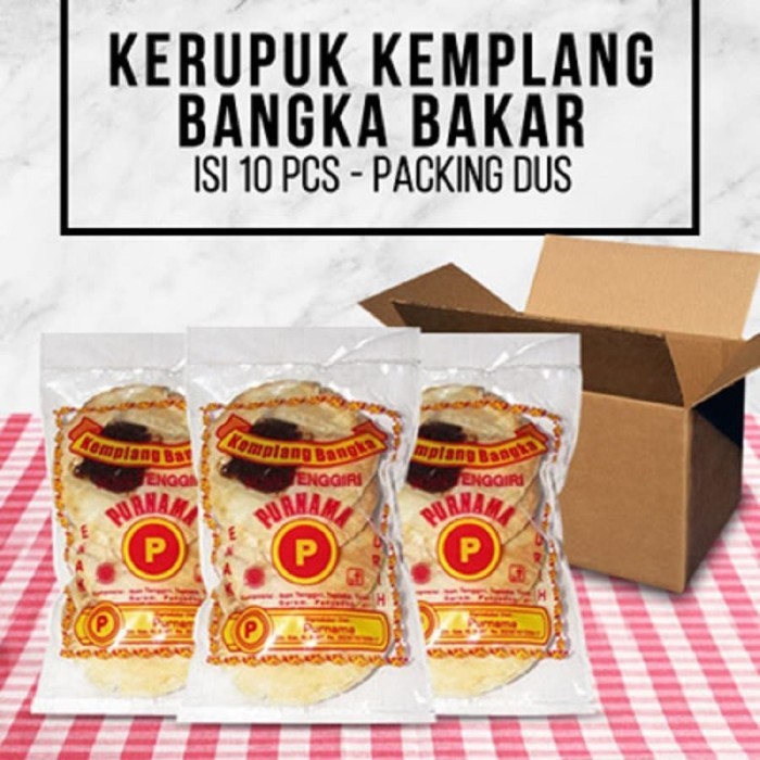 

BEST SELLER Kerupuk Kemplang Bangka Bakar Purnama (5) - Satu Paket 10 Kantong