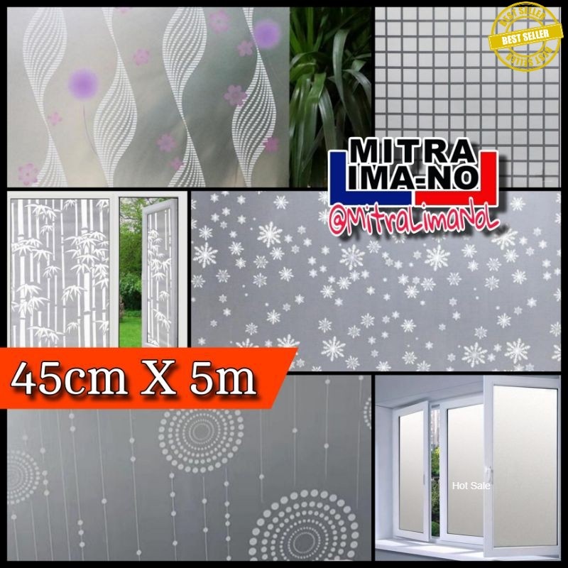 Sticker Kaca / Sandblast [45cm X 5meter] Jendela Pintu Rumah