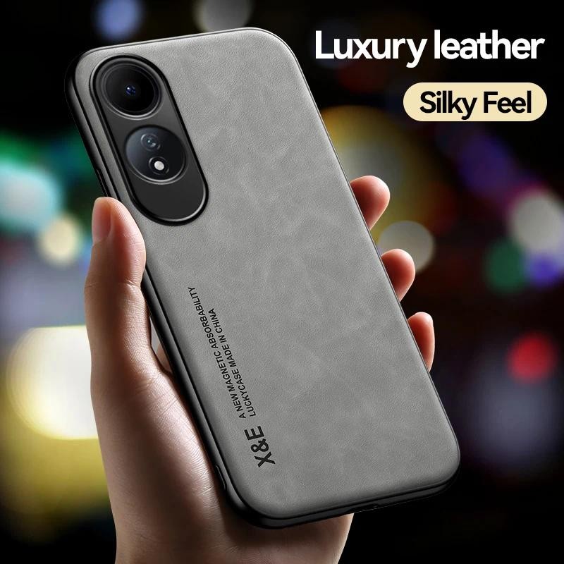 Casing HP Kasus Oppo A60 4G Mobil Silikon Mewah Pemegang Magnetik Penutup Belakang Untuk Opo Appo A 