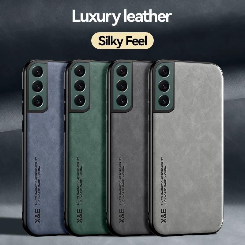 For Samsung Galaxy S20 S21 FE Samsung S20 Plus S21 Ultra Case Goatskin plush ultra-thin magnetic pat