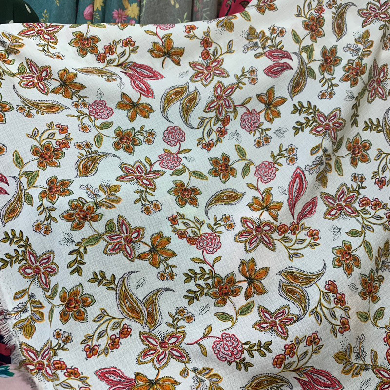 kain katun bangkok - kain katun slub - kain cotton rayon slup - kain cotton premium motif