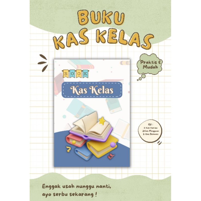 

BUKU KAS KELAS HARIAN MINGGUAN BULANAN/BUKU KAS KELAS MURAH