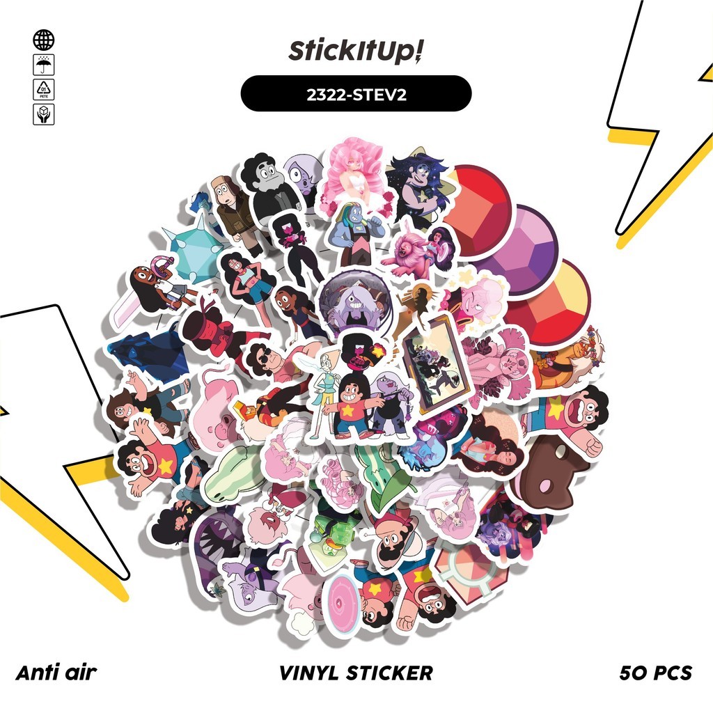 

COD✨ 50 Pcs Stiker CARTOON SERIES STEVEN UNIVERSE CHARACTER MIX 02 Lucu Anti Air Untuk Dekorasi Notebook Sepeda Skateboard Handphone DIY