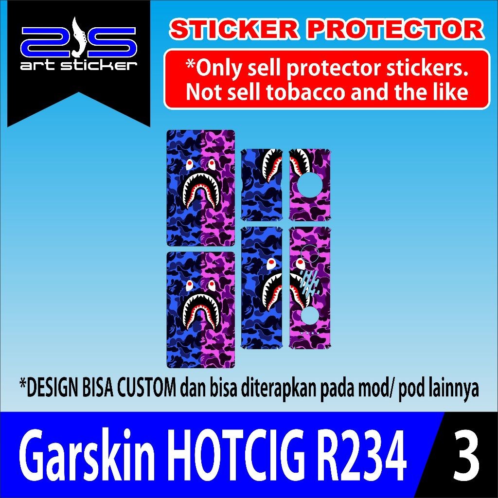

DAPAT 2 PCS stikerR234 Fullbody luar UV Printing