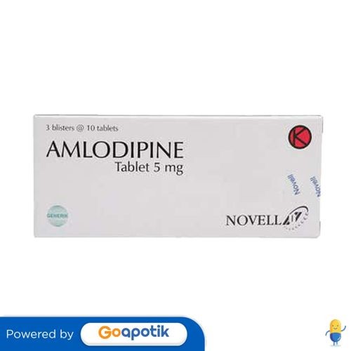 Amlodipine Besilate Novell 5 Mg Box 30 Tablet