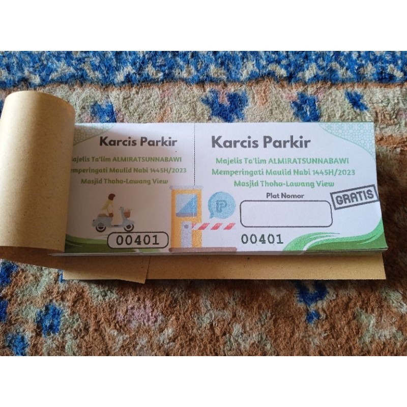 

Kupon Jalan Sehat / Undian / Karcis Free Desain isi 100/bk ukuran 16x6,5 cm