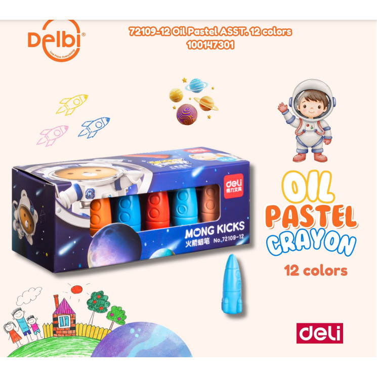 

Deli Oil Pastel Krayon anak Bentuk Rocket Space Finder Tidak Mudah Patah Tidak Mengotori Tangan 72109 v