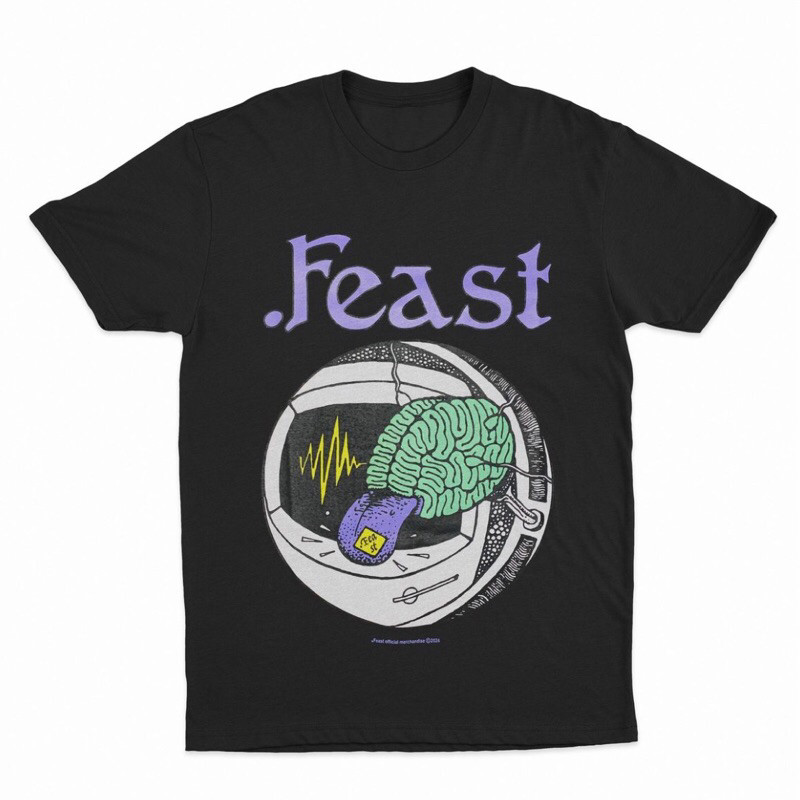 Tshirt Band FEAST - BRAINDEAD  Tebal 24s