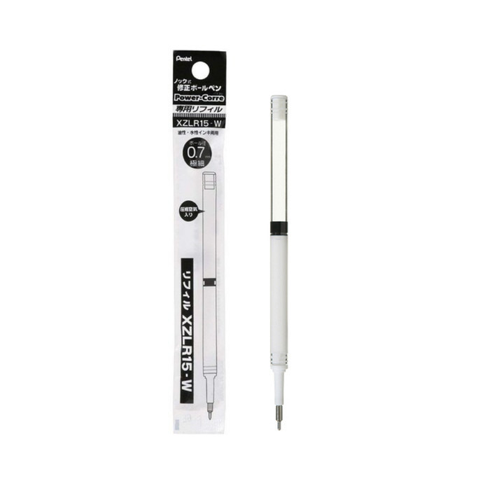 

Thos Pentel Power Corre Refill Fine Liquid Correction Pen 0.7mm XZLR15-W