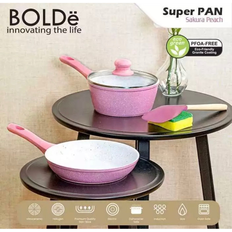 Bolde Sakura Peach Pan Set 5 Pcs - Pan Anti lengket