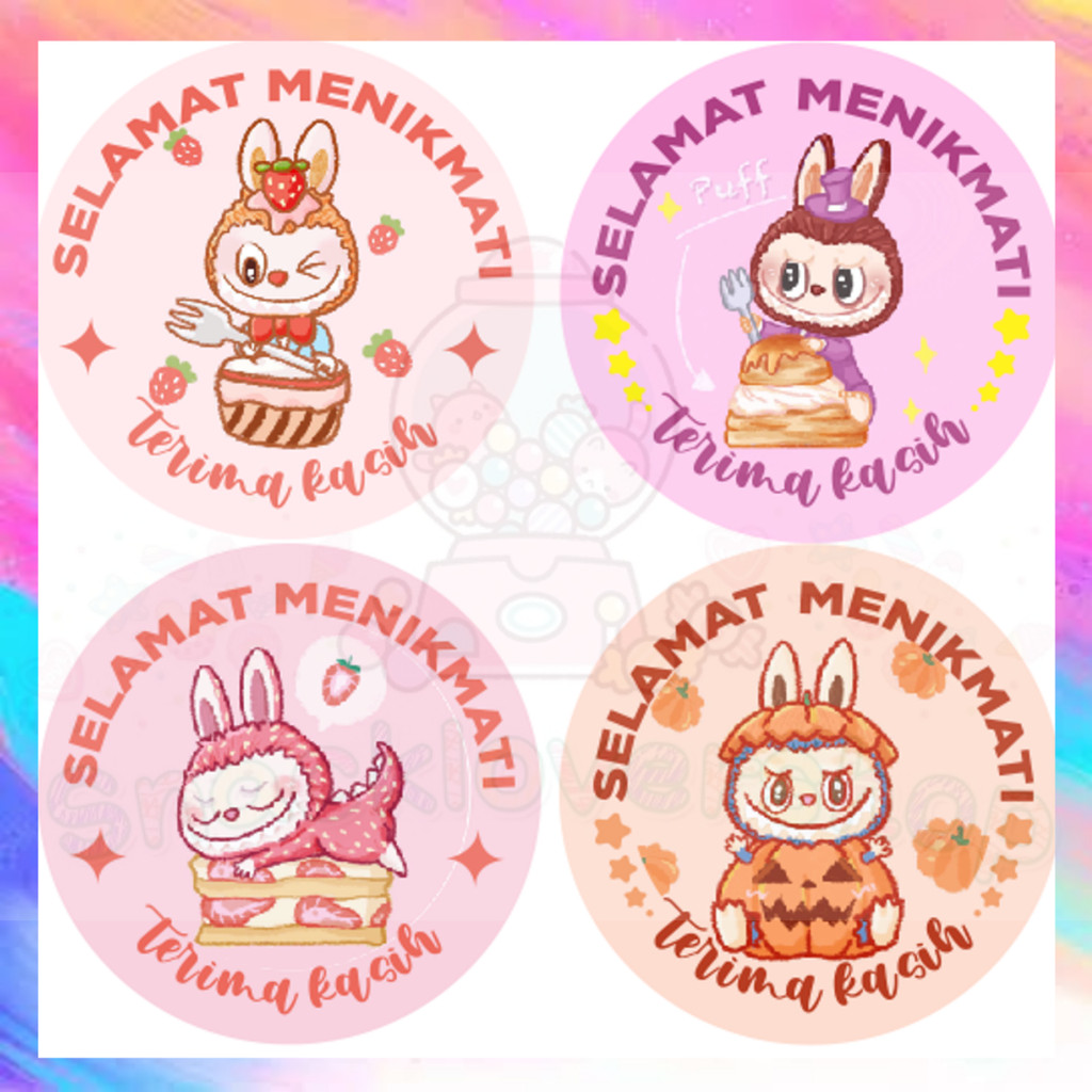 

Stiker Roll Label Untuk Tempel Di Kemasan Jualan Sticker Roll 500 Pcs Motif LABUBU Sanrio