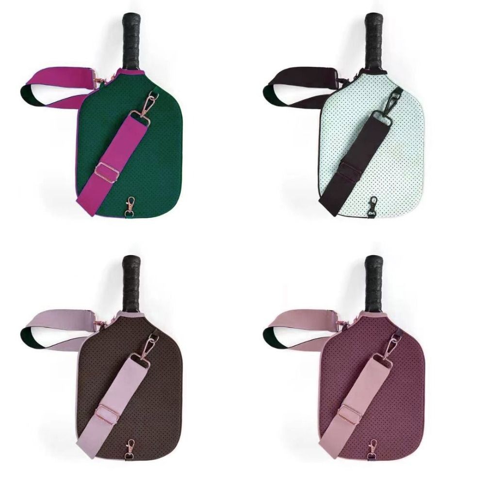 Racket Sleeve Zipper Holder Single Shoulder Strap Pickleball Paddle Covers Zipper Design Dust Cover
