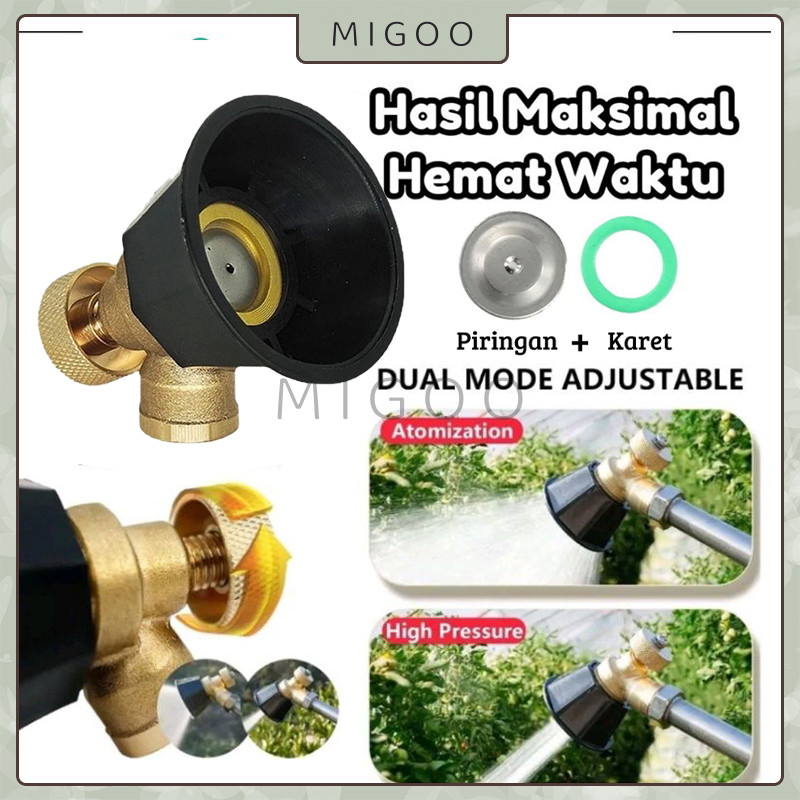 Nozel Sprayer Elektrik Black Siklon / Nozel Sprayer Kabut Ujung Semprotan Sprayer Elektrik Kuningan