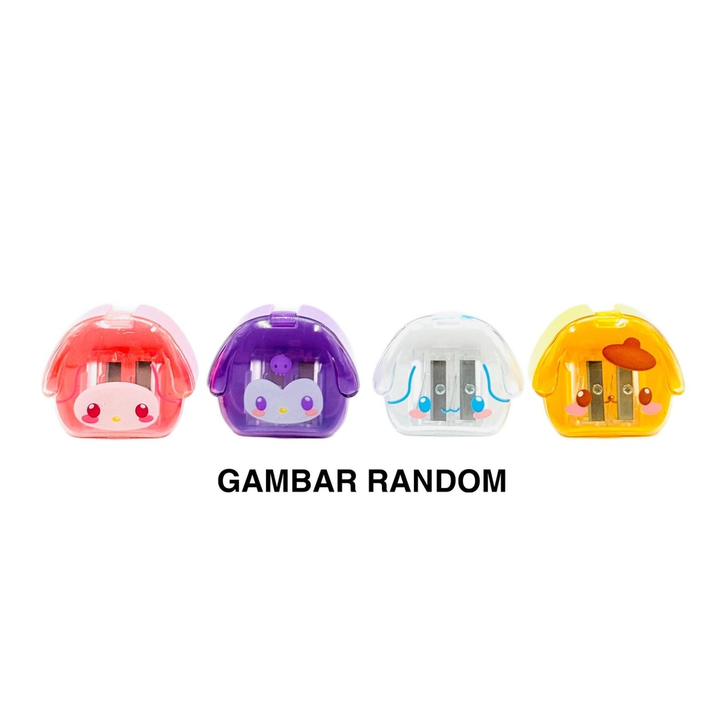 

( DAPAT 1 PCS ) RAUTAN SANRIO 008 / Sharpener Serutan Orotan Anak 008 Sanrio Kuromi Cinnamoroll My Melody Pompompurin