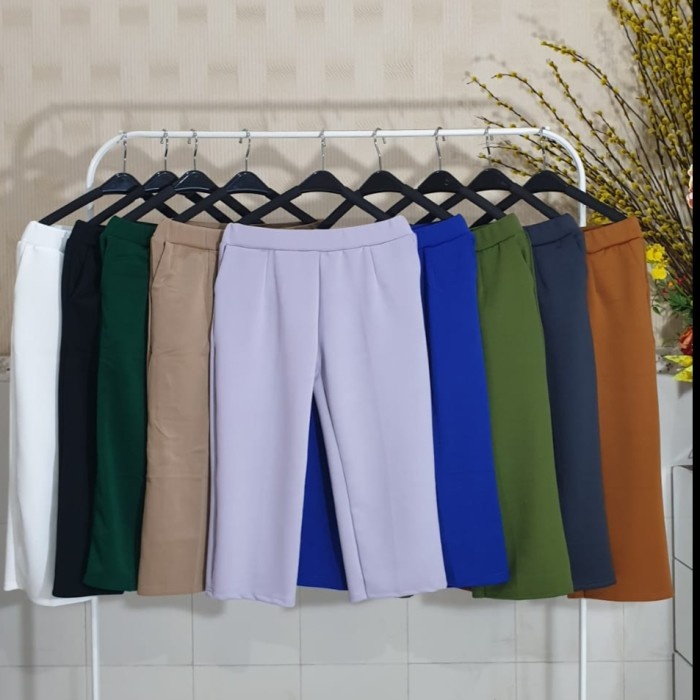 MURAH✨ - Celana Kulot 7/8 Wanita / Celana Kulot Wanita - Maroon