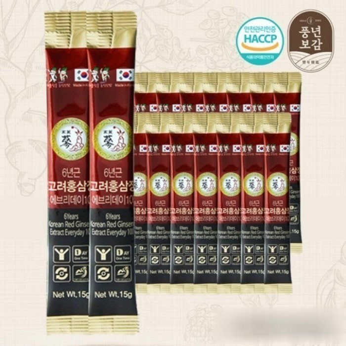 Korean Red Ginseng Extract Stick 6Year Ginseng Merah Korea - Isi 10