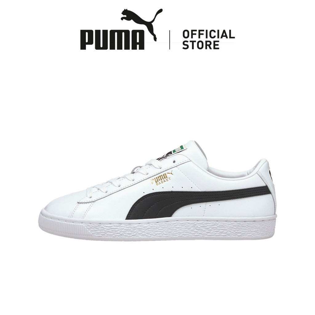 PUMA Sepatu Basket Classic XXI Pria White-Black