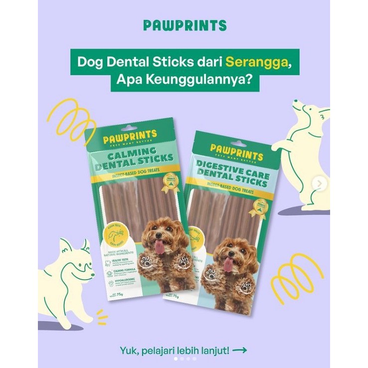 Makanan Snack Treats Anjing Dental Stick 75g PAWPRINTS DENTAL STICK ANJING 75G