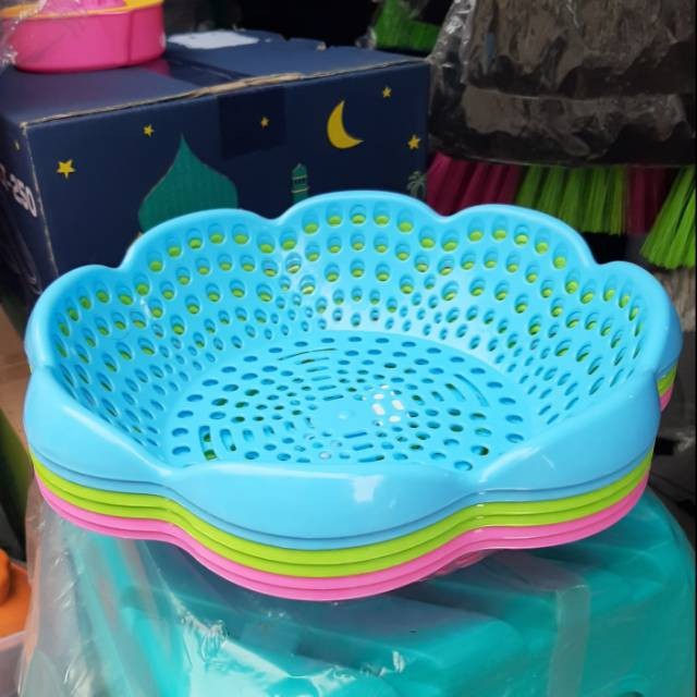 NEW KERANJANG BUAH PLASTIK BULAT / KERANJANG TEMPAT BUAH