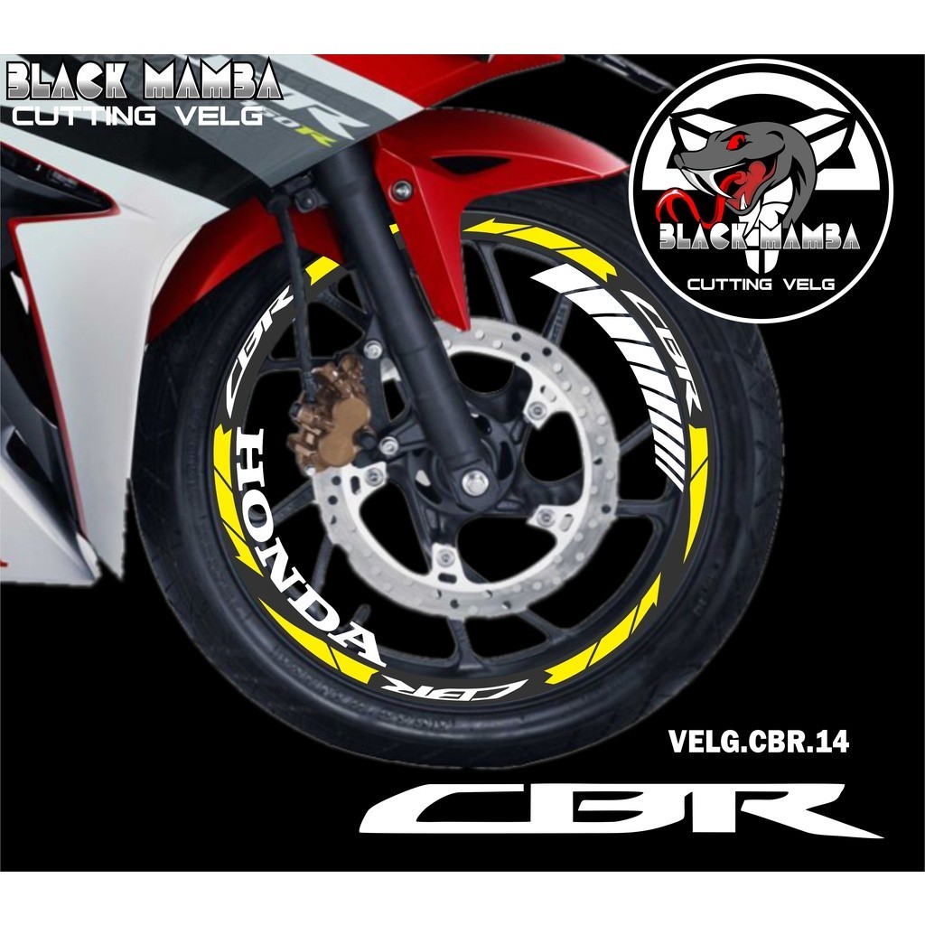CUTTING STICKER VELG CBR 150R - STIKER LIS LIST VARIASI BAN/VELG HONDA CBR 150 R