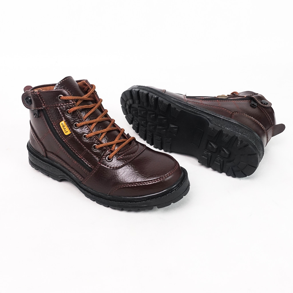 NEW SEPATU SAFETY BOOT PRIA UJUNG BESI KERJA PROYEK BOOT RST