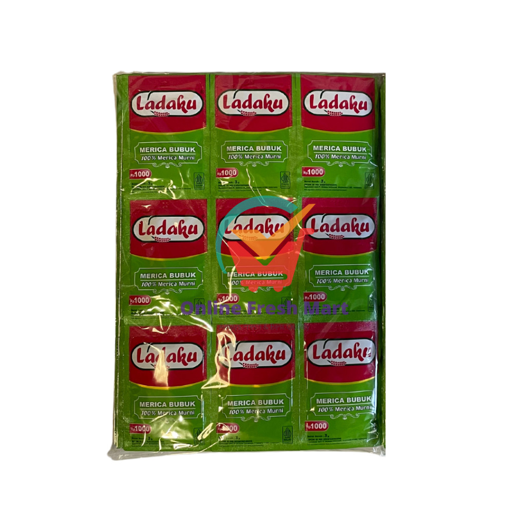 

Ladaku Merica Bubuk Murni Renceng 12 Sachet Lada Putih 3g - Online Fresh Mart Denpasar