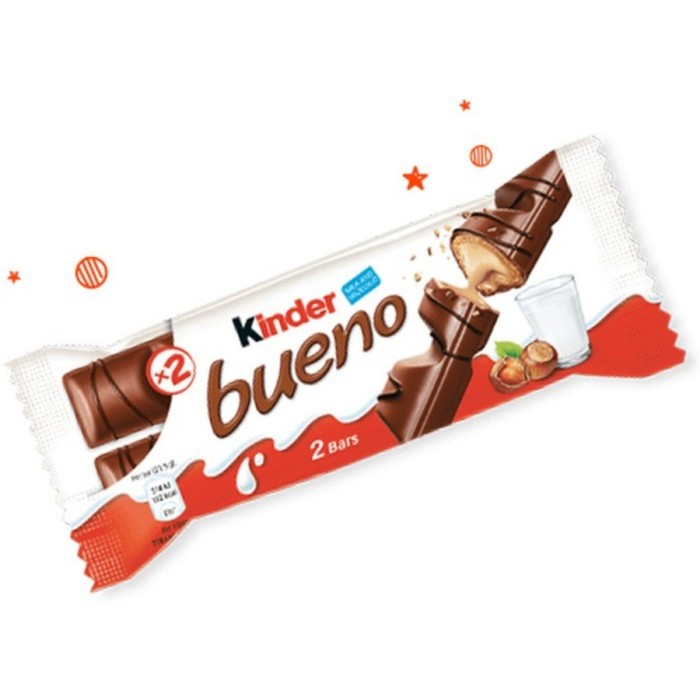 

Kinder bueno 43 gr / kinder bueno 43 gram / kinder bueno