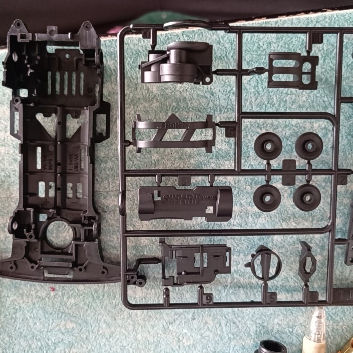 chassis super 2 carbon Project D (set chassis gearbox)