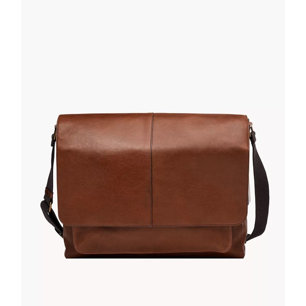 Fossil Kayden Leather Messenger Brown Tas Selempang Pria SBG1327-201