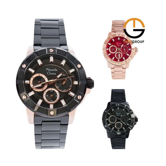 JAM TANGAN WANITA ALEXANDRE CHRISTIE AC6609 AC 6609 BFB STAINLESS STRAP