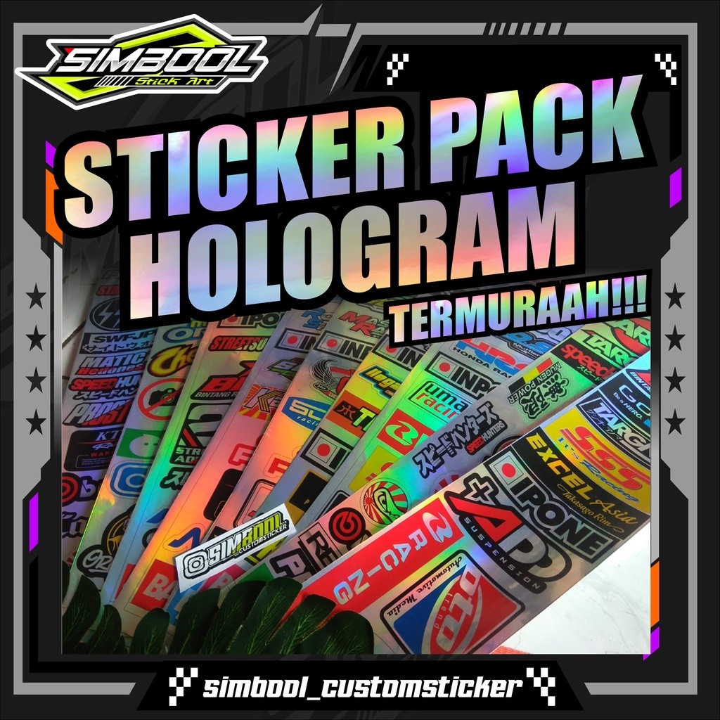 STIKER RACING TERMURAH STIKER PACK, sticker HOLOGRAM PACK, STIKER HEREX, STIKER 2TAK, STIKER MATIC ,