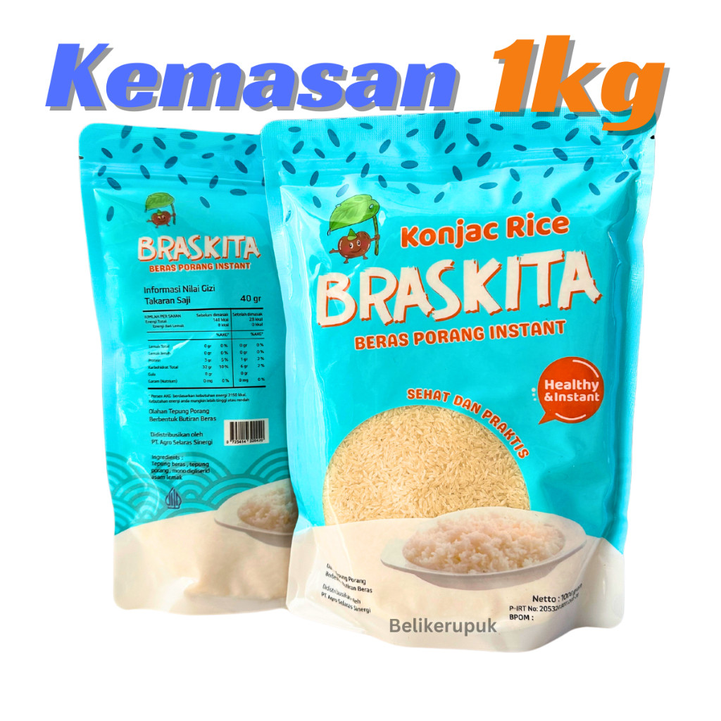 

Beras Porang Braskita 1Kg | Beras Sehat Instan