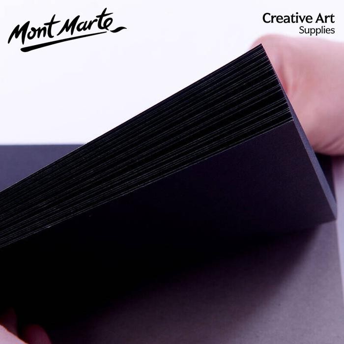 

TERLARIS! Mont Marte Black Paper Sketch Pads A3,A4,A5 140gsm (25 Sheet) - A5