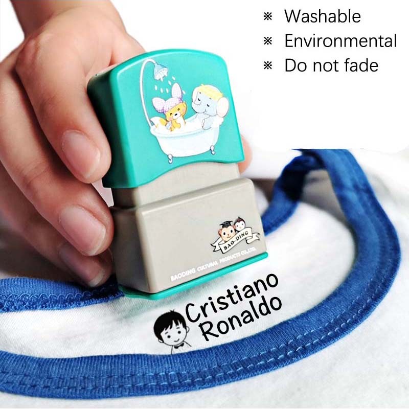 

Custom Stamp For Clothing DIY Logo Name Stamp For Clothes Boys Girls Teacher Student Customized Seal For Shopper No Fade 01-08