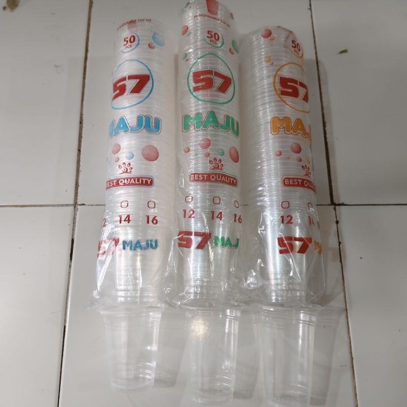 

Gelas 57 Maju, tersedia 3 variasi (12oz, 14oz & 16oz) isi 50pcs BY JJS