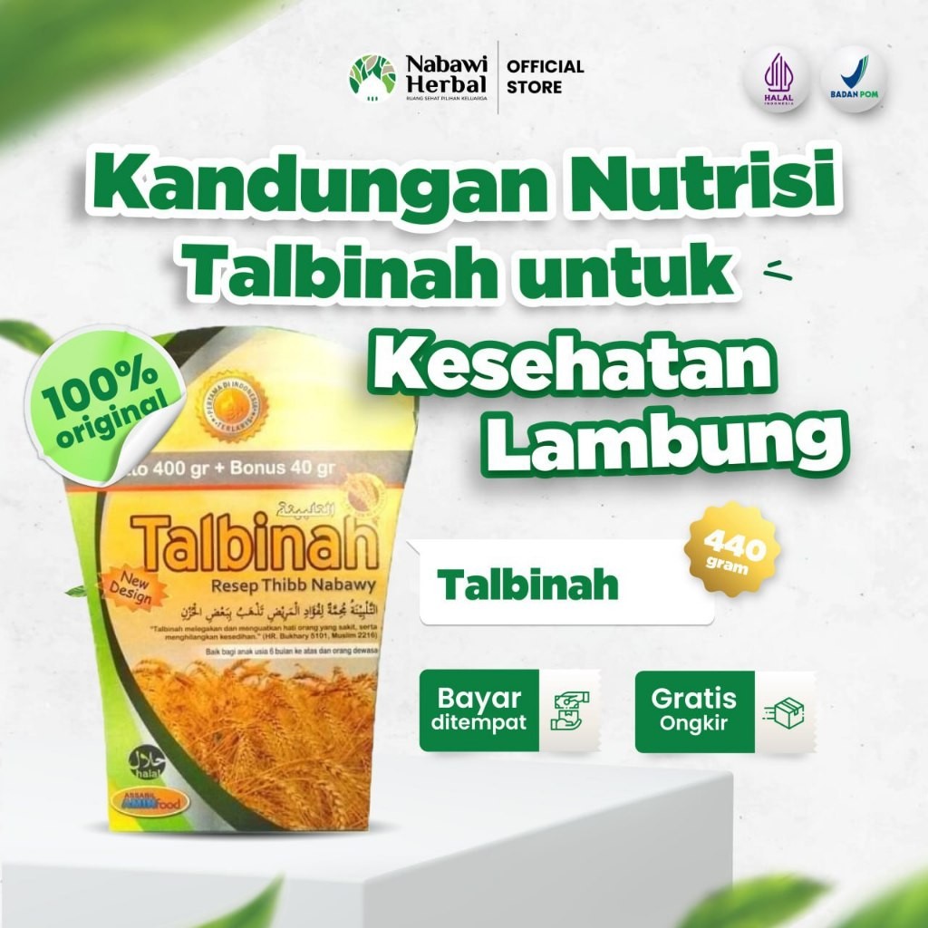 

Tepung Gandum Talbinah Thibb Nabawy 400gr + 40gr