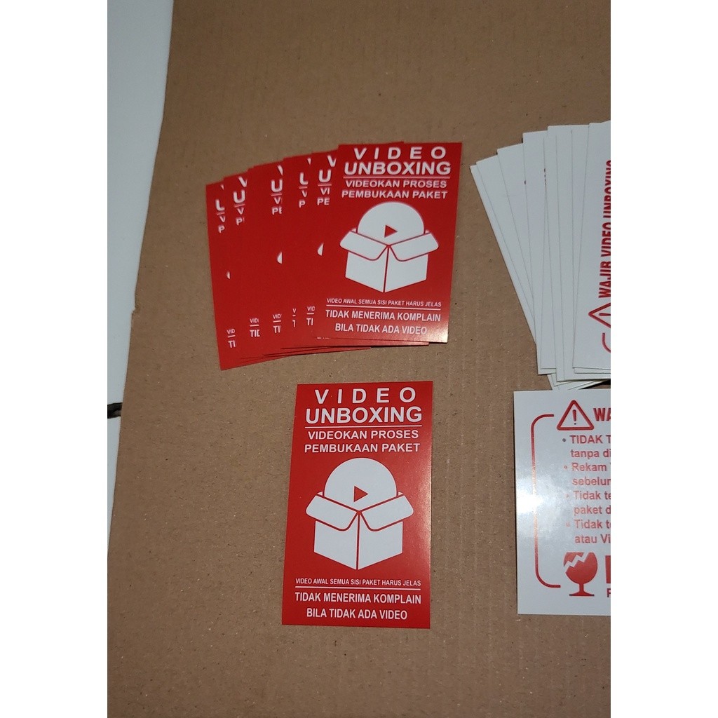 

Sticker unboxing warna merah (isi 10 pcs) T: 7 cm, L : 4 cm