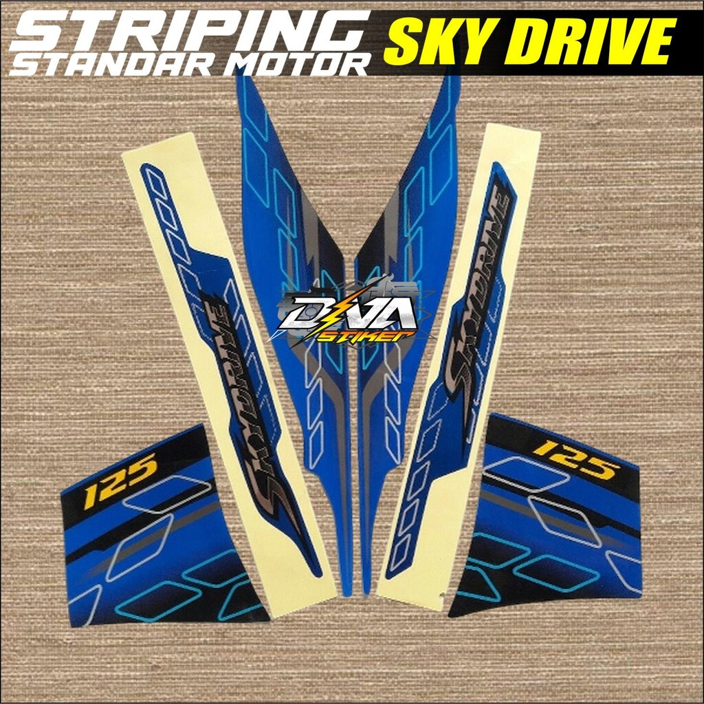 striping stiker SkyDrive biru