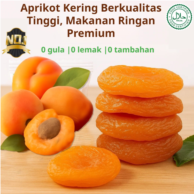 

【100% AILS】Aprikot Kering 250/100g/ rendah gula/Apricot Kering Premium Organic Paradise/Mencegah kanker/Aprikot dikeringkan Camilan Tanpa Inti